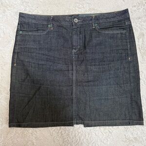Converse One Star Dark Wash Denim Skirt Size 14 Stretch Back Slit